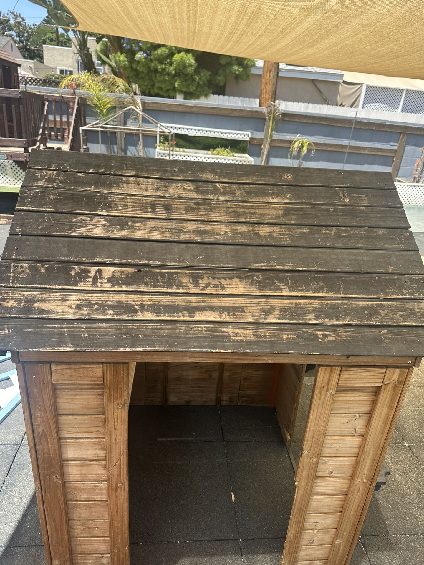 Wooden Outdoor Playhouse For Free