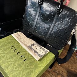 Gucci GG Embossed briefcase