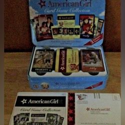 New American Girl Card Game Collection in Tin & Amer. Girl Trading Cards