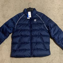 Adidas Original Men’s Down Jacket Collegiate Navy Quilted Men’s Sz Small ED5838