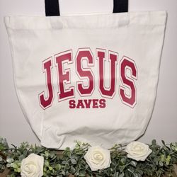 Jesus Saves Tote Bag