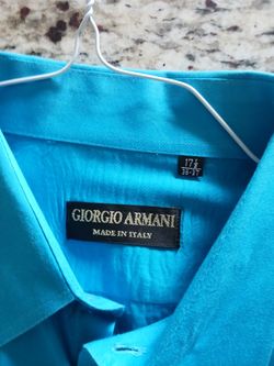 Armani Men Long Sleeve Shirt Sz 17 1/2