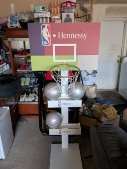 NBA Sponsored Hennessy Basketball Hoop & Balls