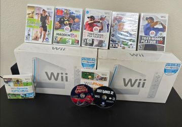 Wii consoles and games!!!!! Read description