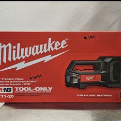 Milwaukee M18 18-Volt 1/4 HP Lithium-Ion Cordless Transfer Pump (Tool Only)