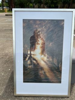 Large Framed Abstract Wall Art Print – Modern Decor
