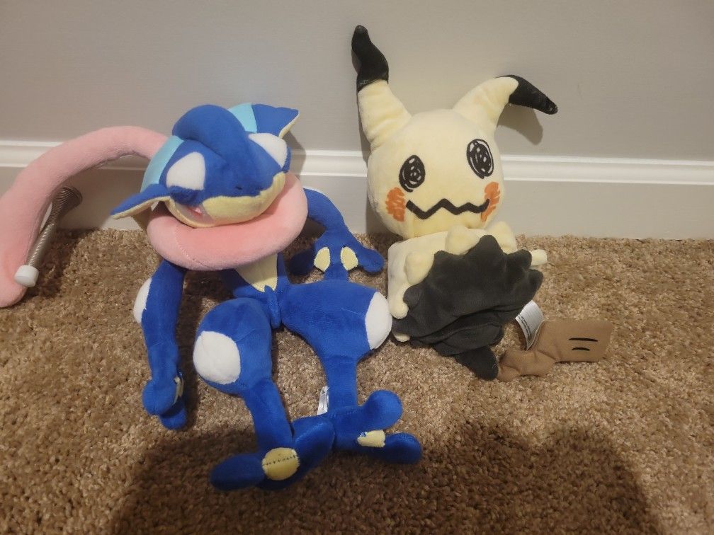 Pokémon plushies mimikyu, Greninja