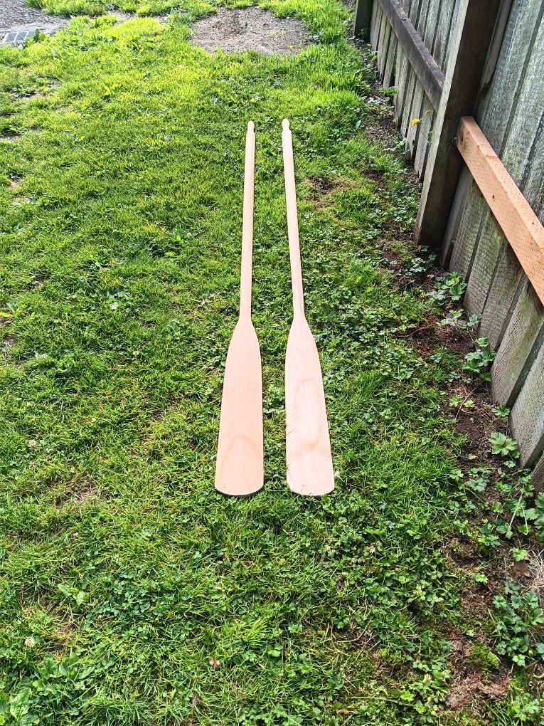 7 foot wooden boat oars no oars locks