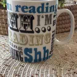 Coffee & Tea Mug - "Shh….I'm Reading" - Book Worm Mug 