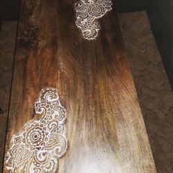 Beautiful Wood Crafted Bohemian Table
