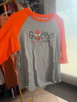 Gobble Gobble Thanksgiving Raglan Shirt size xl