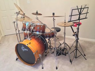 6 piece Gretsch Drums Catalina Maple drum set Tobacco Fade
