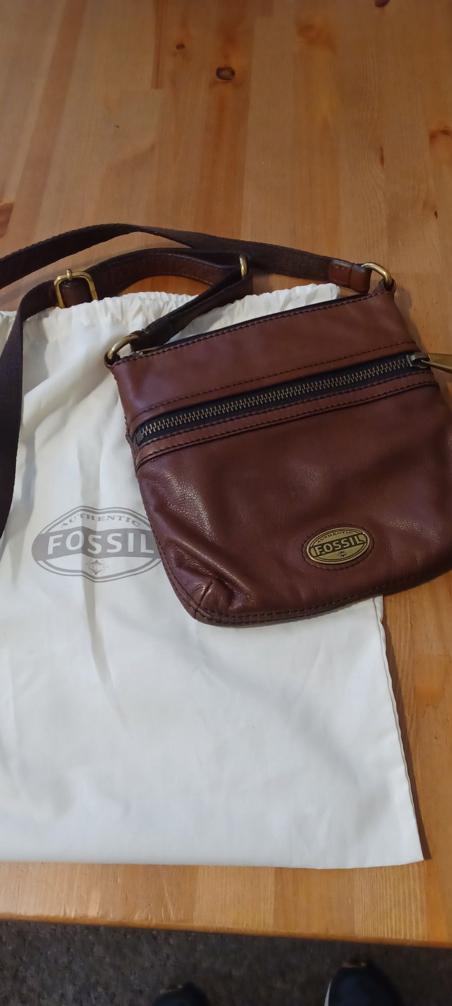 New Fossil Crossbody Genuine Leather Purse