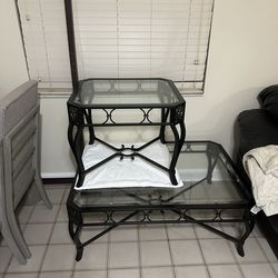 Glass Tables 1 Large 2 Smaller