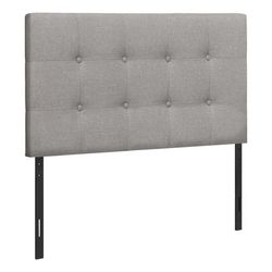 BED - TWIN SIZE / GREY LINEN HEADBOARD ONLY Gray - 42.25 x 3 x 47.5