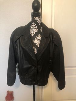 Ladies Short Leather Jacket - Reduced