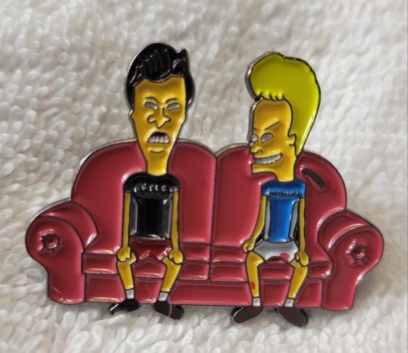 Beavis And Butt-Head Pin Brooch 1.2"×1.6" Enamel, New