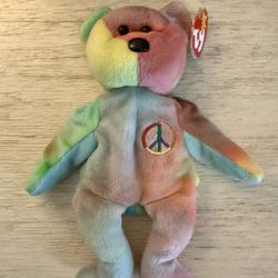 Ty Beanie Baby “Peace” Bear – 1996 Tie-Dye