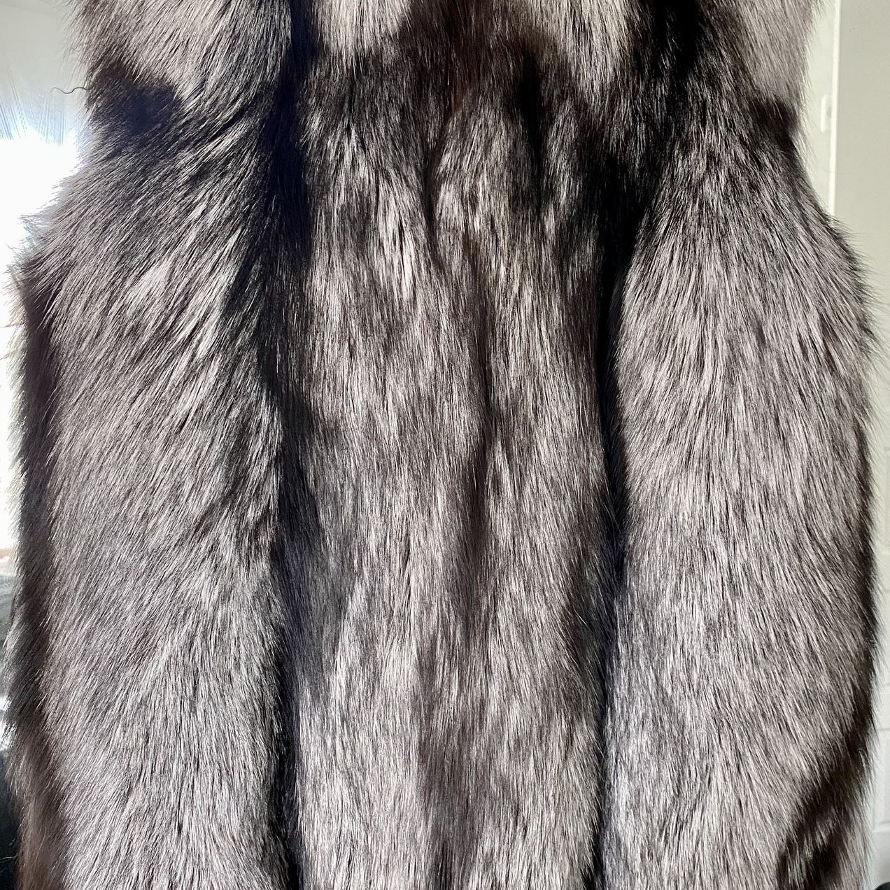 Unisex Fox Silver Fur Vest