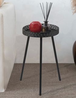 Black side table or plant stand