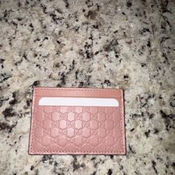 New GUCCI Cardholder micro guccissima soft pink