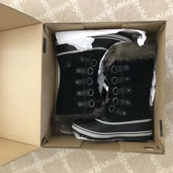 Sorel Women’s Waterproof New Boots Joan Of Arctic Size 10 Unused Black Winter Boot