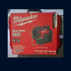 Milwaukee M12 Green Cross Line & 4 Points Laser Kit 3624-21