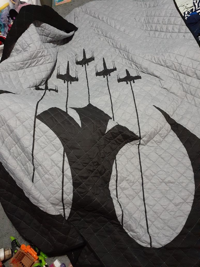 Starwars quilt twin bed