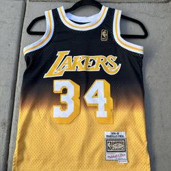 Lakers jersey Youth Small Black Yellow