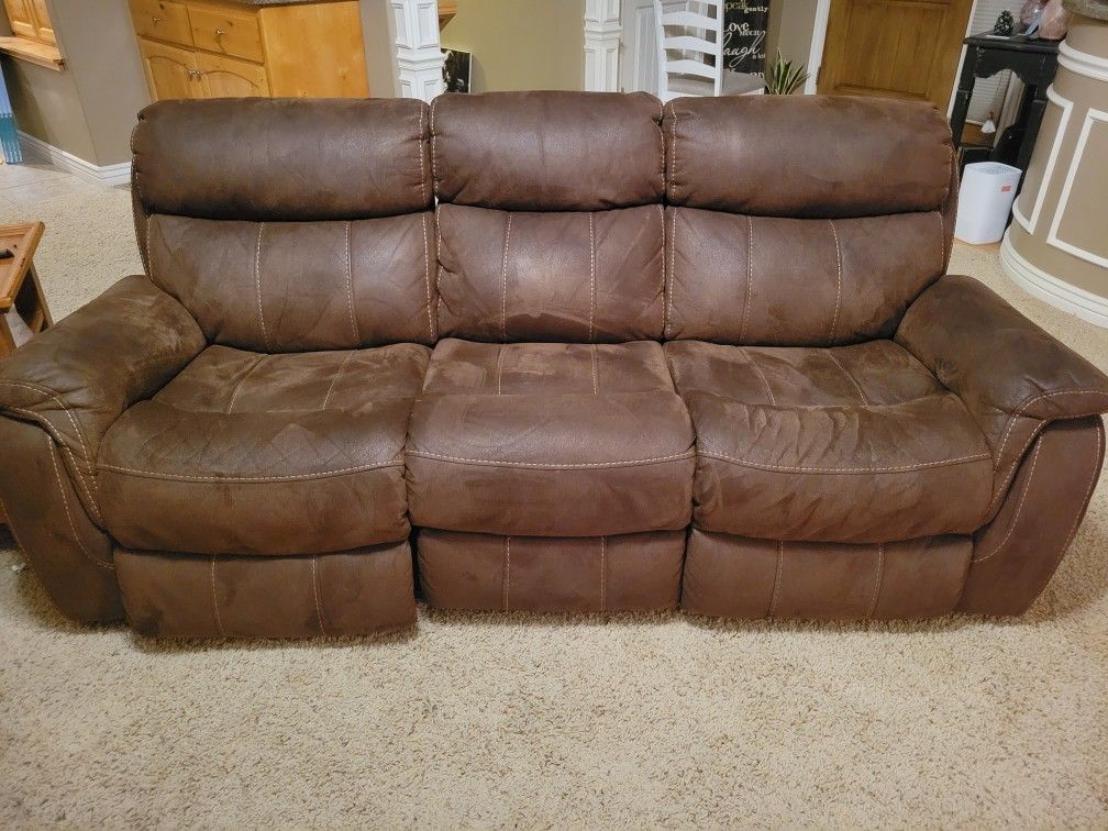 Brown Faux Leather Couches