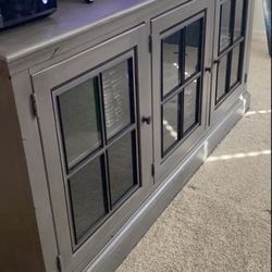 18”x65” Gray Entertainment Cabinet For Sale