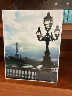 Paris bridge mounted photo