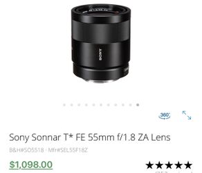Sony Len 1.8/55 Mm