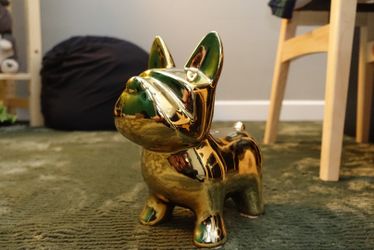 French Bulldog Piggy Bank, Frenchie Home Decor Sculpture, Cute Small Dog Coin Bank
