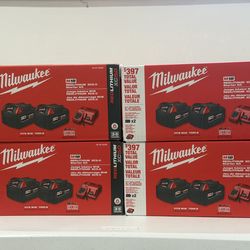 M18 18-Volt Lithium-Ion XC Starter Kit with two 5.0Ah Battery and Charger Firm Price