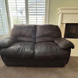Brown Microfiber Loveseat Couch