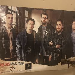 THE DEVIL WEARS PRADA AUTOGRAPHED BAND POSTER