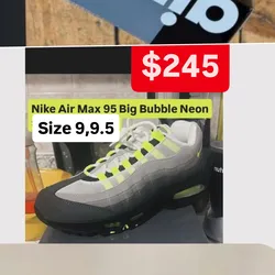 Nike Air Max 95 Big Bubble Neon Men Size 9,9.5