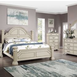 Traditional Bedroom Set Brand New - Mattress Not Included 