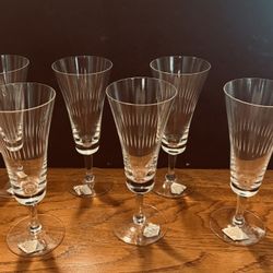 1970 Crystal Champagne Flutes
