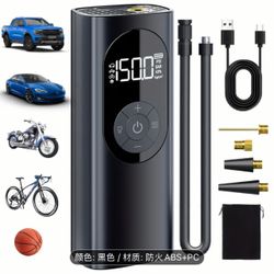 150PSI high-power wireless air pump | Digital tire pressure gauge for precise monitoring | Inflation of car/electric vehicle/motorcycle/bicycle tires 