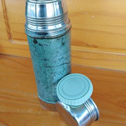 VTG Stanley Thermos Green Metal 