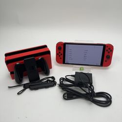 Nintendo Switch OLED Video Game Console HEG-001 Mario Red Edition