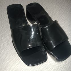 Black Jelly Heels