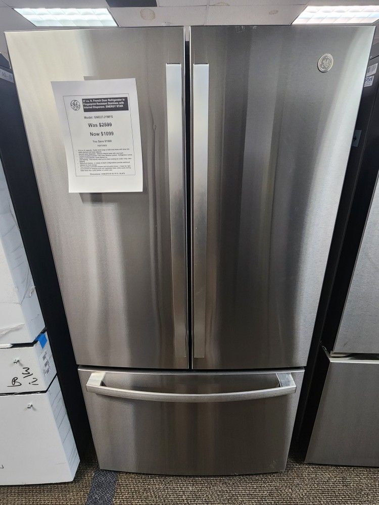 27 cu. ft. French Door Refrigerator in Fingerprint Resistant Stainless with Internal Dispenser, ENERGY STAR
