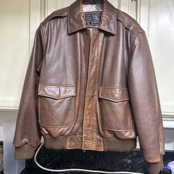Leather Jacket Vintage Bomber Military 