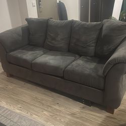 Modern Gray 3-Seat Sofa – Comfortable & Clean