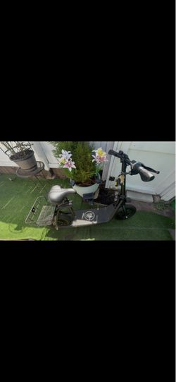 Electric Scooter with Seat and Basket