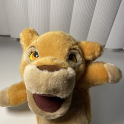 Vintage 90s Disney Store Kiara Lion King  Hand Puppet 9" Plush Gold Club Cover