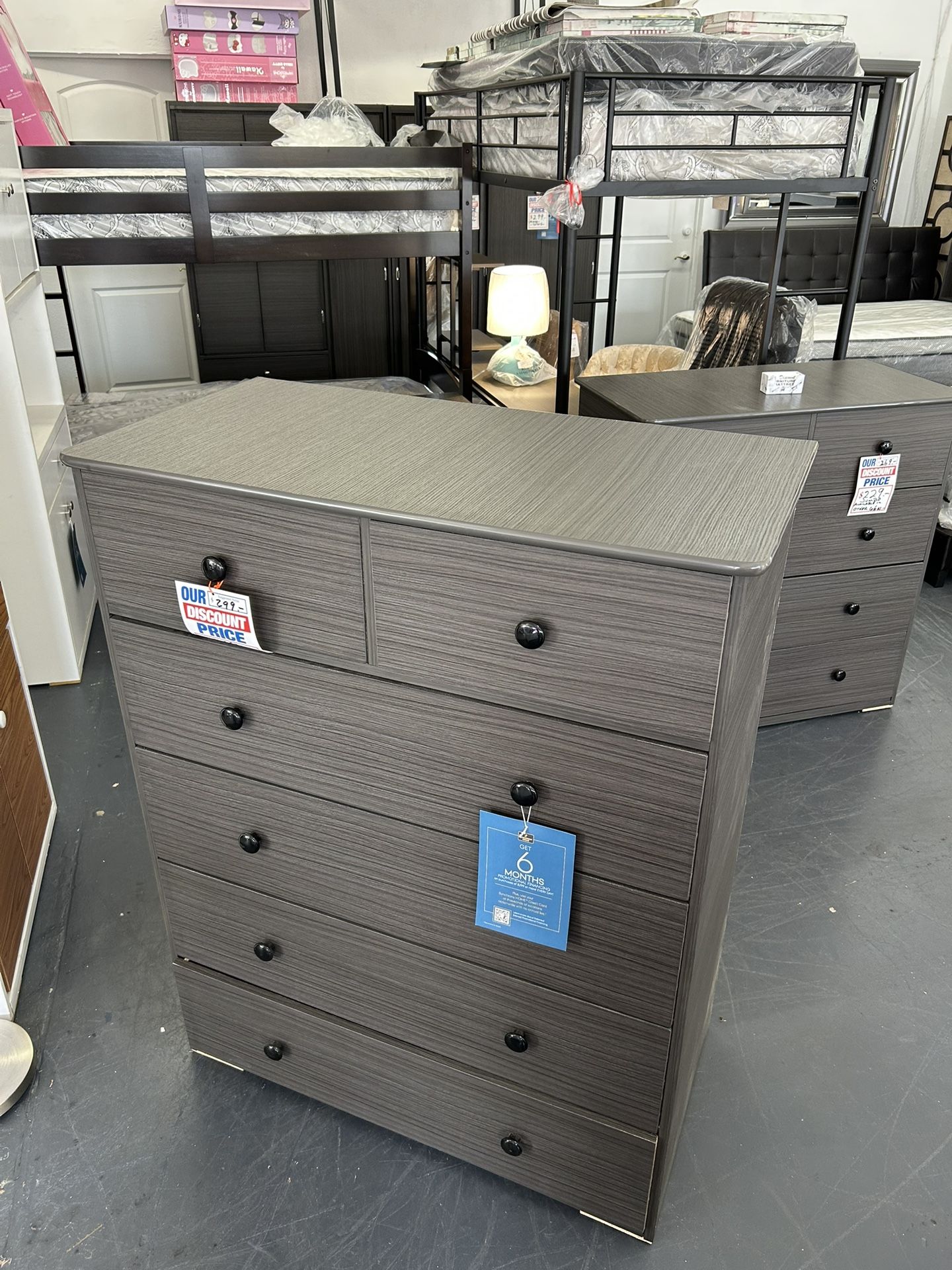 6 Drawers Jumbo Dresser Available In Different Colors